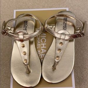 Michael Kors Kids Gold Sandals size 12